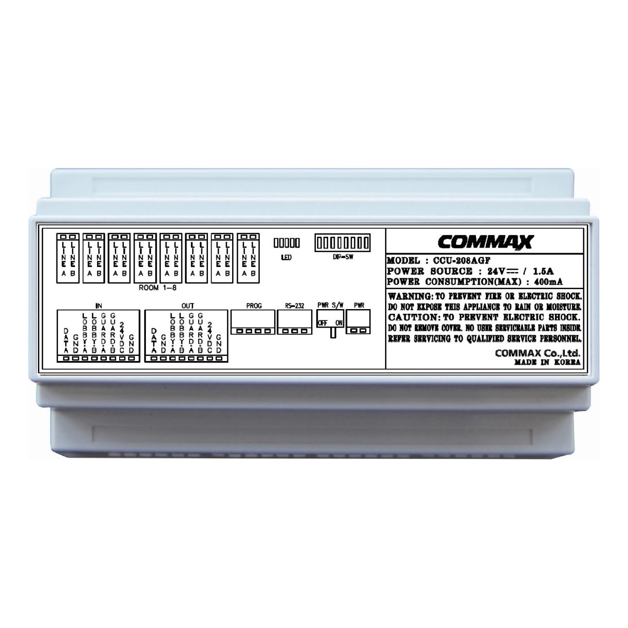 Commax CCU-208AGF Этажный распределитель аналогового аудиодомофона