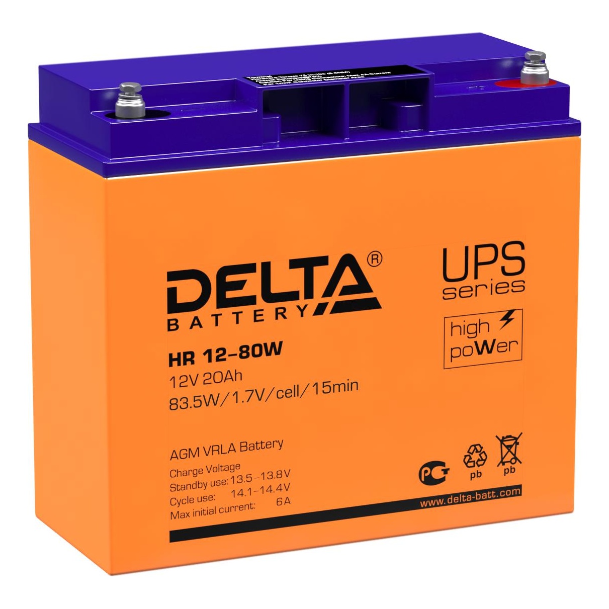 Delta battery HR 12-80 W Аккумуляторная батарея