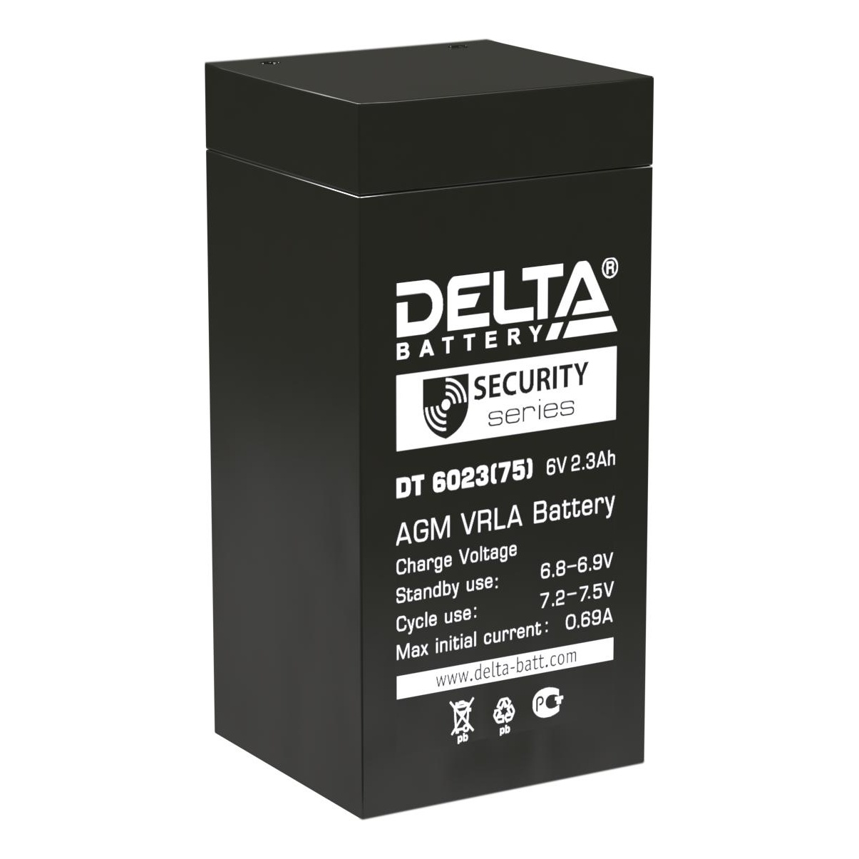 Delta battery DT 6023 (75) Аккумуляторная батарея