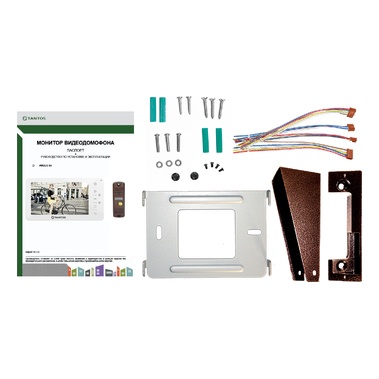 TANTOS Amelie kit (White). Комплект бюджетного домофона: монитор 7 Amelie и вызывная панель Walle (медь). Монитор: цветной