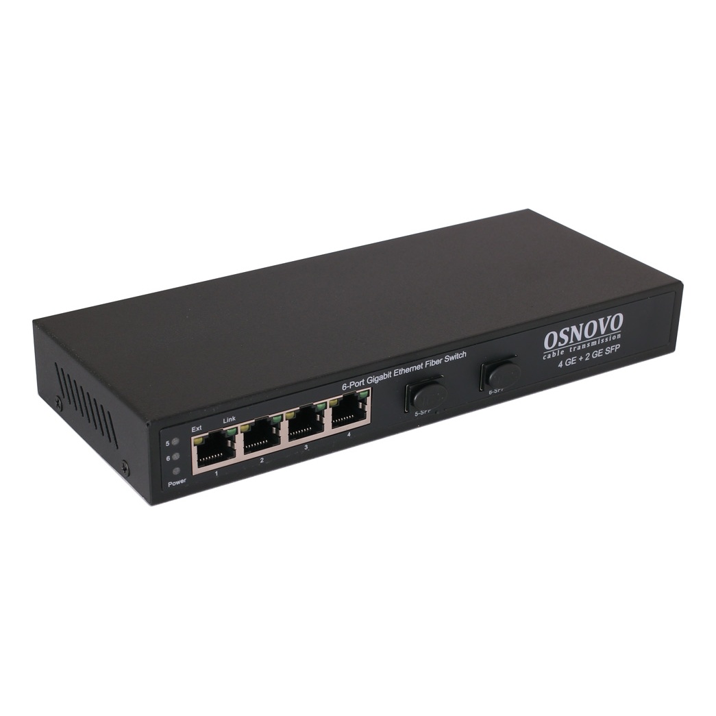 OSNOVO SW-7042 SW-7042 Коммутатор Gigabit Ethernet на 4 RJ45 + 2 SFP