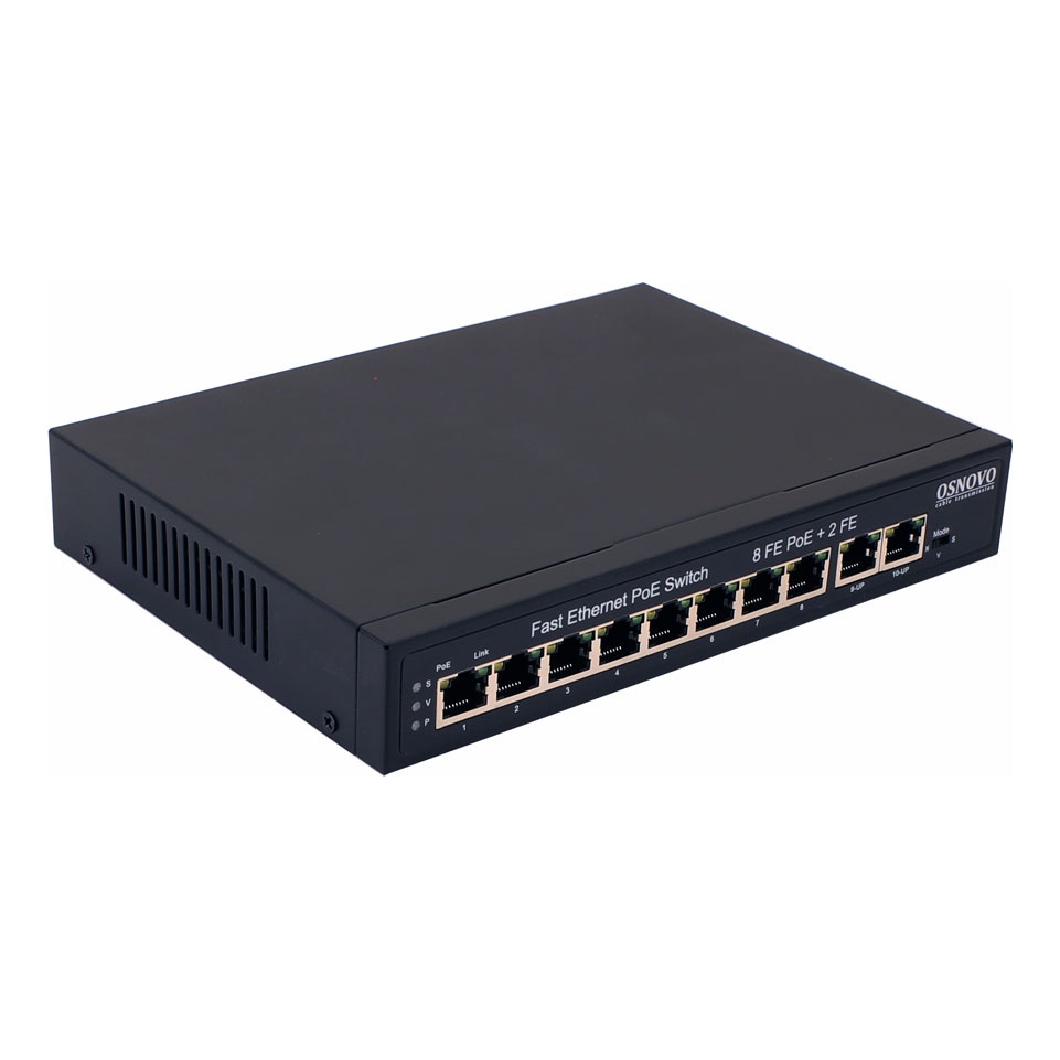 OSNOVO SW-21000(120W) SW-21000(120W) PoE коммутатор Fast Ethernet на 10 RJ45 портов
