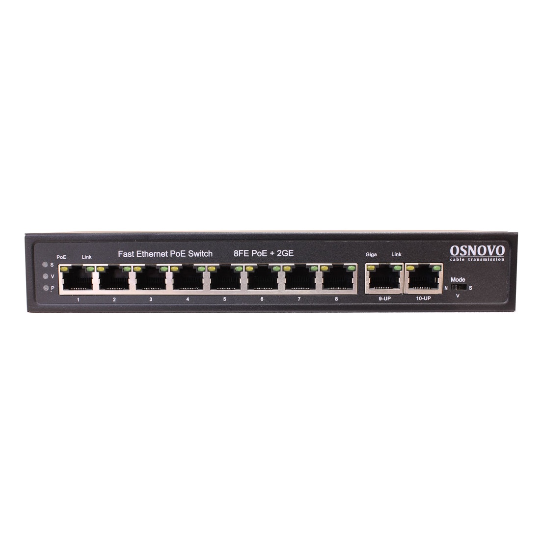 OSNOVO SW-20820(120W) SW-20820(120W) PoE коммутатор Fast Ethernet на 10 RJ45 портов