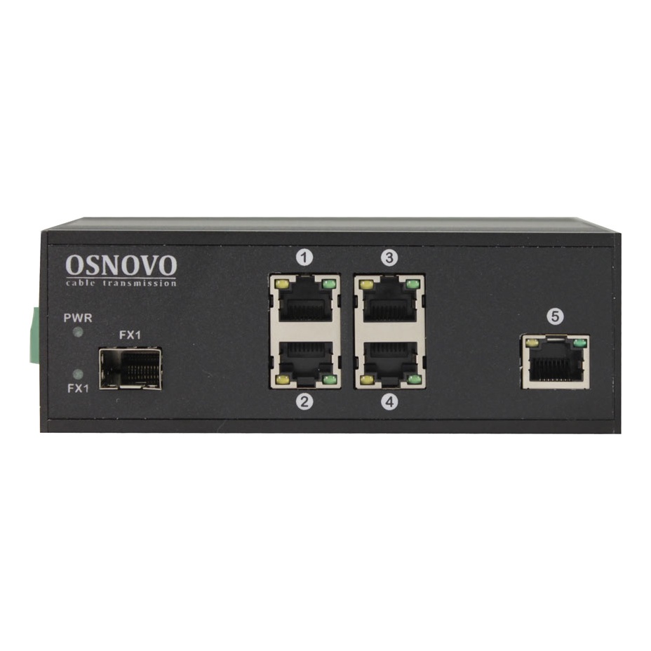OSNOVO SW-40501/IC SW-40501/IC Промышленный PoE коммутатор Fast Ethernet на 6 портов