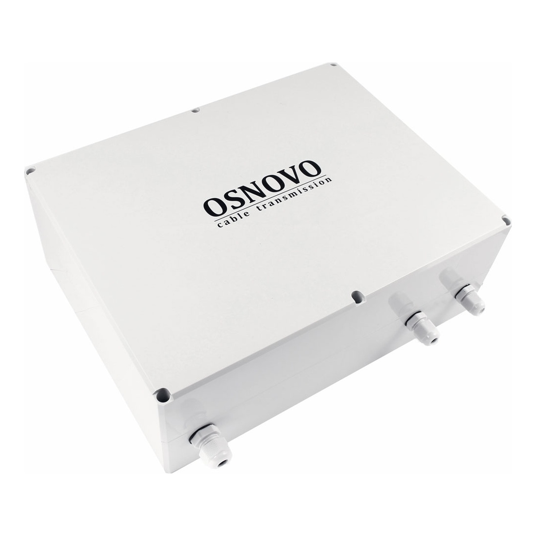 OSNOVO OMC-1000-11HX/W OMC-1000-11HX/W Уличный медиаконвертер Gigabit Ethernet с поддержкой PoE