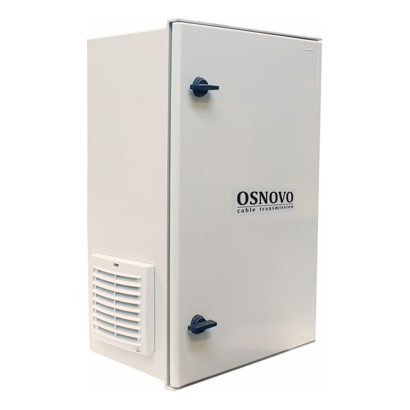 OSNOVO OSP-46V1 Уличная станция в пластиковом шкафу IP54 с термостабилизацией, системой вентиляции и оптическим кроссом