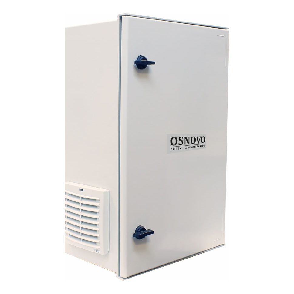 OSNOVO OSP-46VB1 Уличная станция в пластиковом шкафу IP54 с термостабилизацией, системой вентиляции и оптическим кроссом