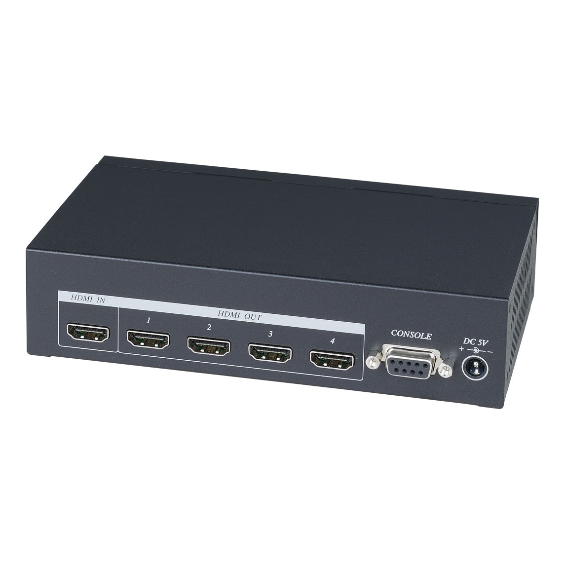 SC&T HD04-4K Разветвитель HDMI сигнала , 1 вход на 4 выхода, стандарт HDMI 1.4, HDCP, разрешение до 4K(30Гц), в комплекте БП 220/5В,2A(DC)