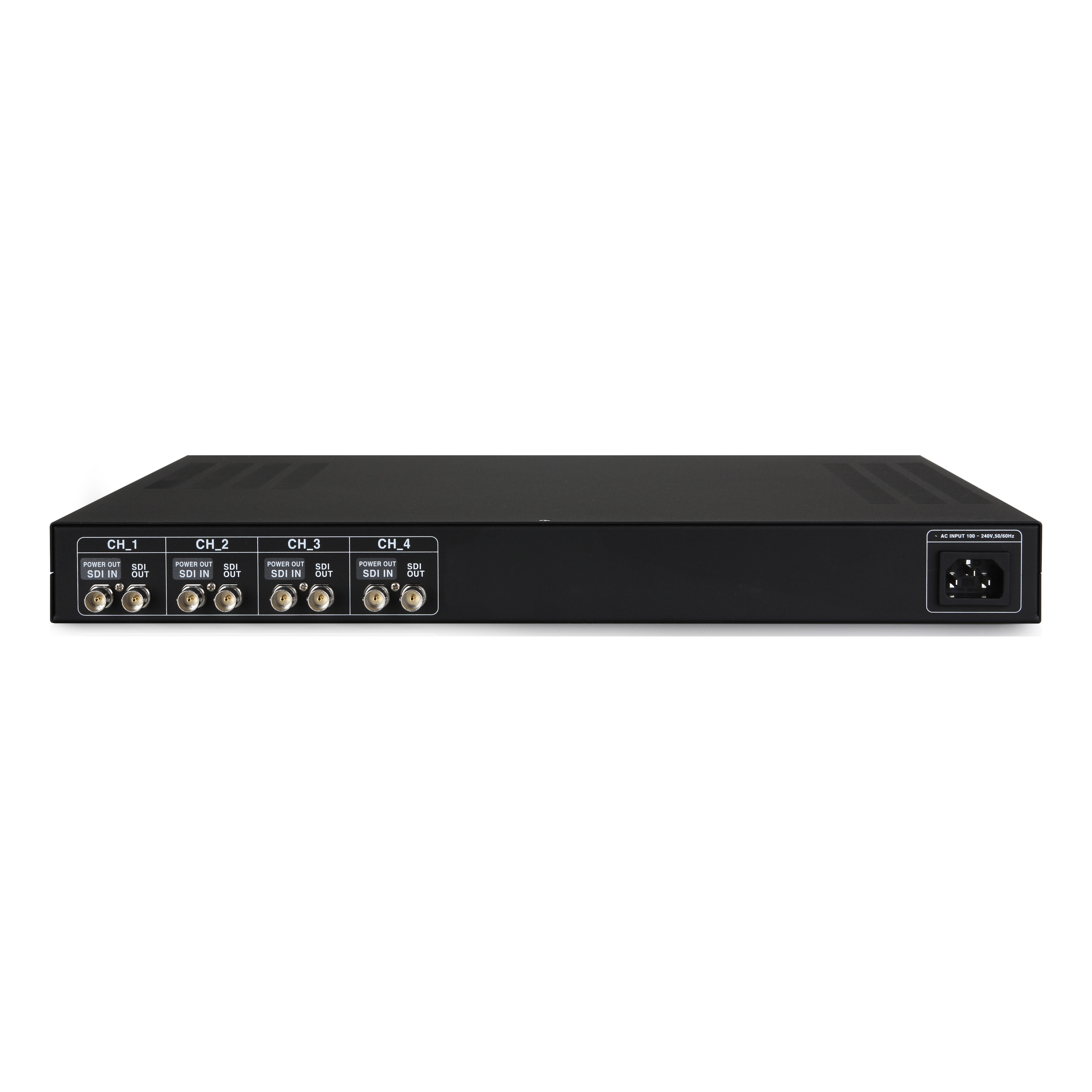 OSNOVO RA-SD4/P Приемник SDI-сигналов и питания по коаксиальному кабелю RG6 (4-х канальный)