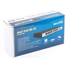 Бастион SKAT PoE-8E-1E коммутатор PoE Plus, мощность 120Вт, порты: 8-Ethernet, 1-Uplink