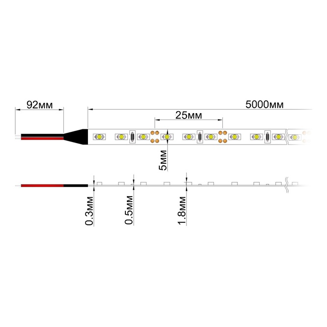 ARLIGHT Лента RT 2-5000 5mm 2x (3528, 600 LED, LUX) (LUX, 12, Желтый) 2977990150061