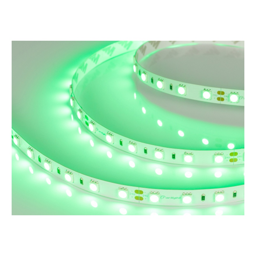 ARLIGHT Светодиодная лента RT-B60-10mm (14.4 W/m, IP20, 5060, 5m) (LUX, 12, Зеленый) 2978020123376