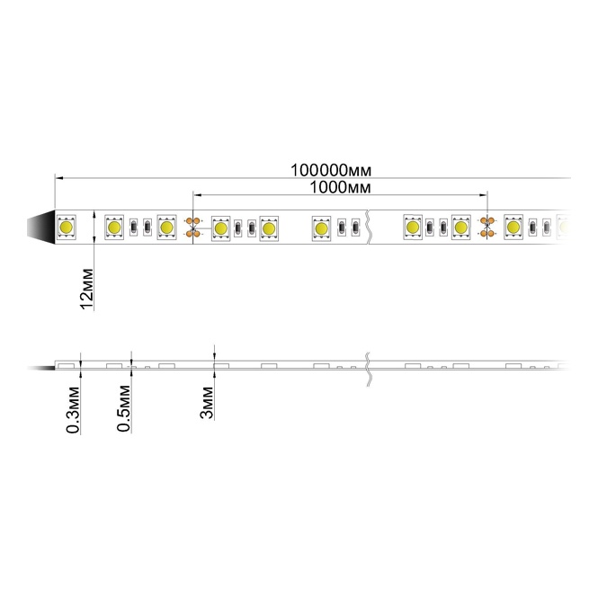 LEDPROM Светодиодная лента 220 V LP IP68 5050/60 LED (STANDART, 220, Желтый) 4601070425104