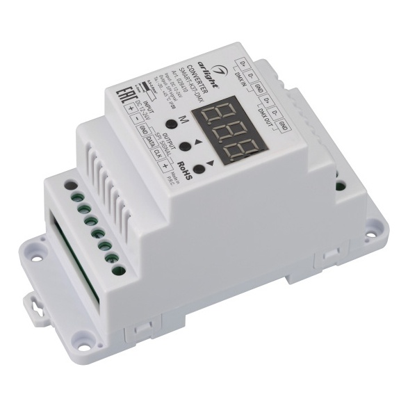 ARLIGHT Конвертер SMART-K37-DMX (12-24V, SPI, DIN, 2.4G) 2977990284100