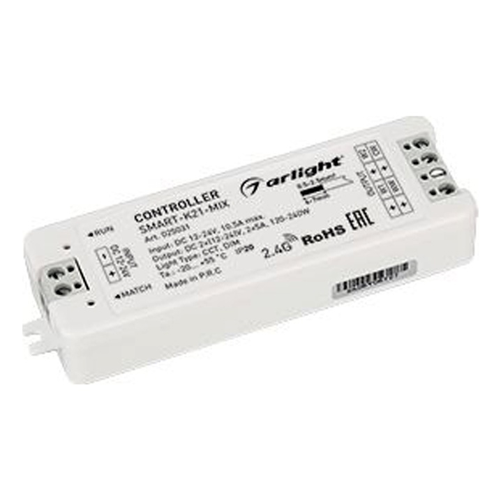 ARLIGHT Контроллер SMART-K21-MIX (12-24V, 2x5A) 2977990250310