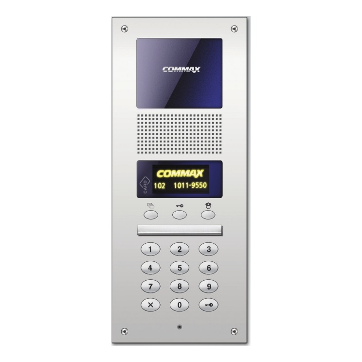 Commax DR-2AG/RF Многоабоненсткая вызывная панель аналогового аудиодомофона, цвет Серебристый